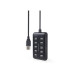 USB 2.0 концентратор 10-портовый Gembird "UHB-U2P10P-01", черный