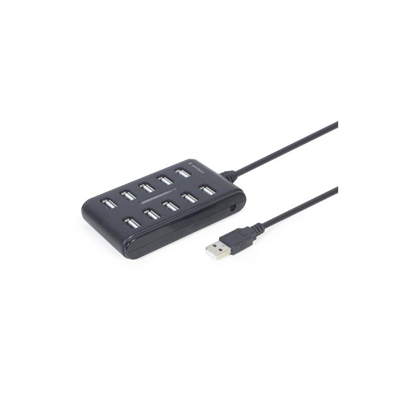 USB 2.0 концентратор 10-портовый Gembird "UHB-U2P10P-01", черный