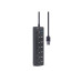 USB 2.0 Hub 7-port with switches, Gembird "UHB-U3P1U2P6P-01", Black