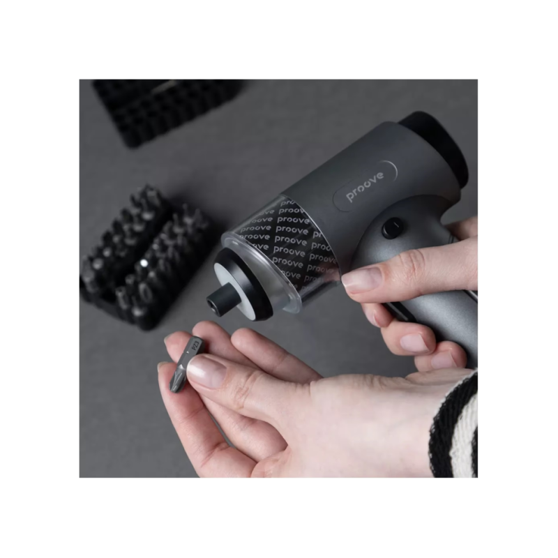 Многофункциональный электрический шуруповерт, дрель 36 в 1, серый.