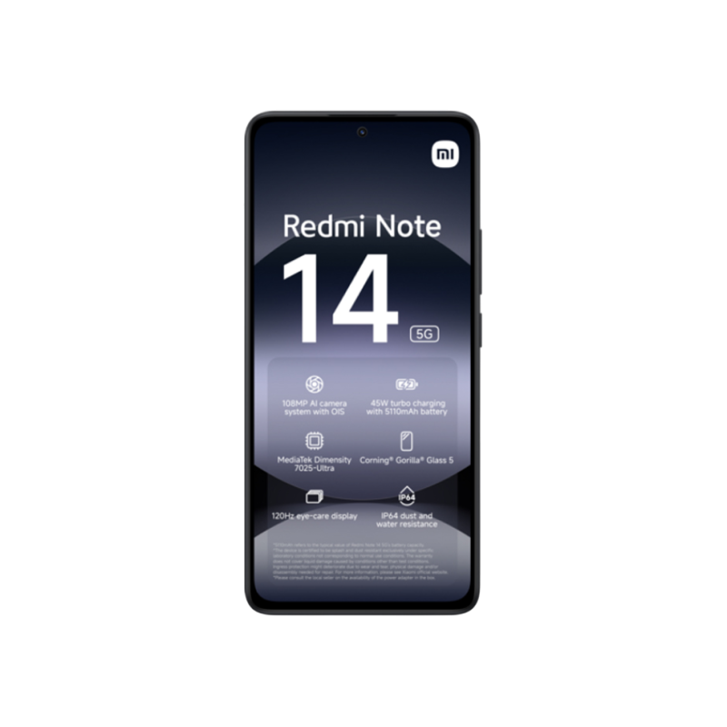 Redmi Note 14 5G 6/128 ГБ EU Полуночный черный