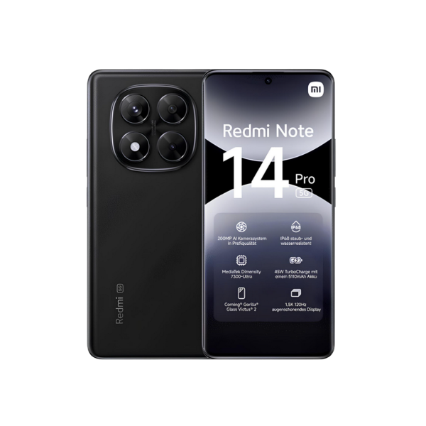 Redmi Note 14 Pro 5G 8/256 ГБ EU Полуночный черный