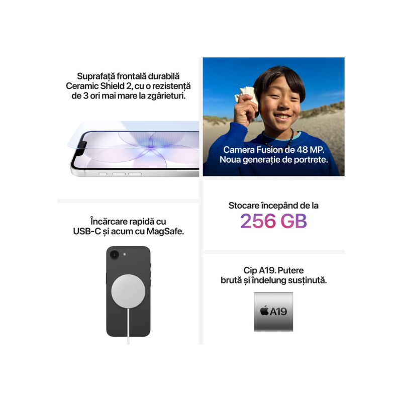 Mobile Phone Apple iPhone 17e, 256GB Black MD