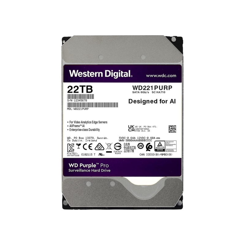 Жесткий диск 22.0TB Western Digital WD221PURP Purple Pro