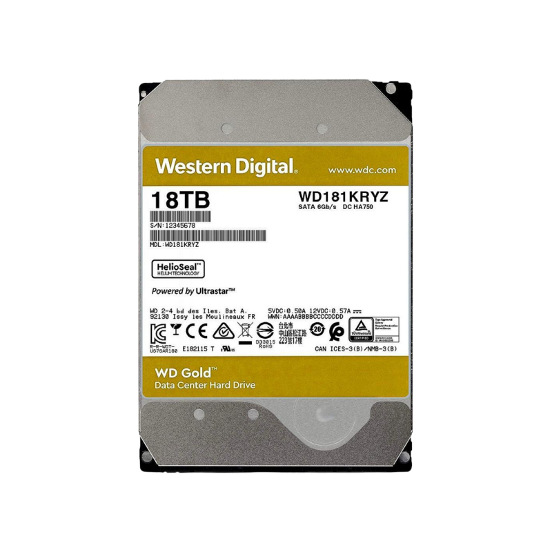 Жесткий диск 18.0TB Western Digital WD181KRYZ Gold