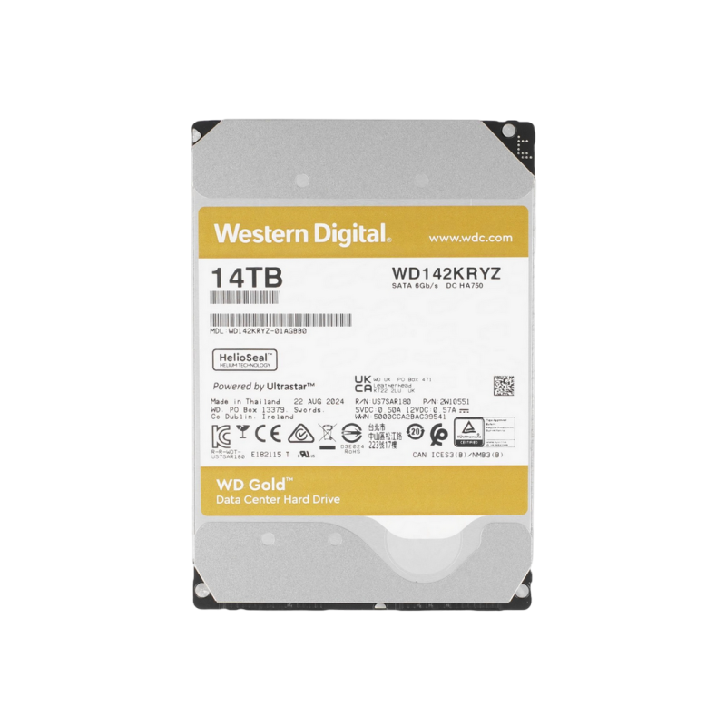 Жесткий диск 14.0TB Western Digital Gold WD142KRYZ