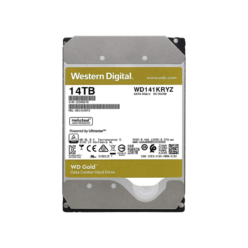 Жесткий диск 14.0TB Western Digital WD141KRYZ Gold
