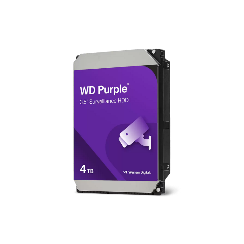3.5" HDD 4.0TB-SATA- 128MB Western Digital "Purple (WD44PURZ)", Surveillance, 24/7, CMR, 5400rpm, 1