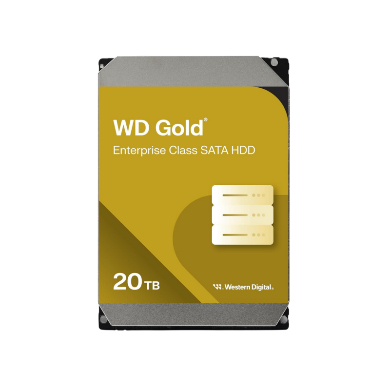 3.5" HDD 20.0TB-SATA-512MB Western Digital "Gold (WD203KRYZ)", Enterprise, CMR, 24/7, 7200rpm, 2.5M