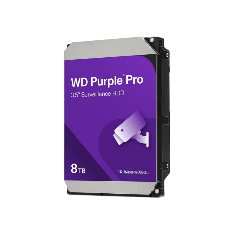 3.5" HDD 8.0TB-SATA-256MB Western Digital "Purple Pro (WD8002PURP)", Surveillance, 24/7, CMR,