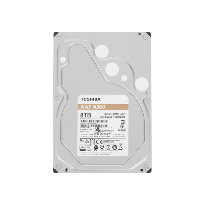 Жесткий диск 8.0TB Toshiba N300 NAS Systems HDWG480UZSVA