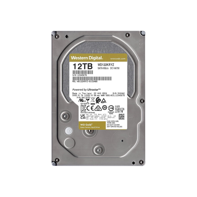 Жесткий диск 12.0TB Western Digital Gold WD122KRYZ