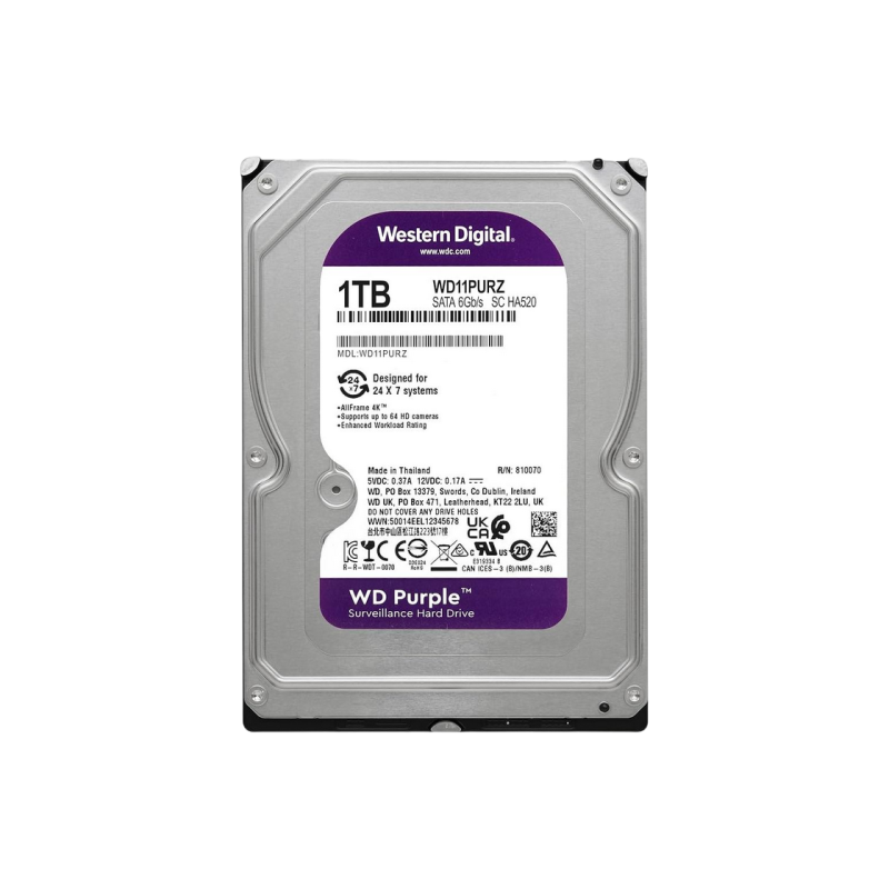 Жесткий диск 1.0TB Western Digital Purple WD11PURZ