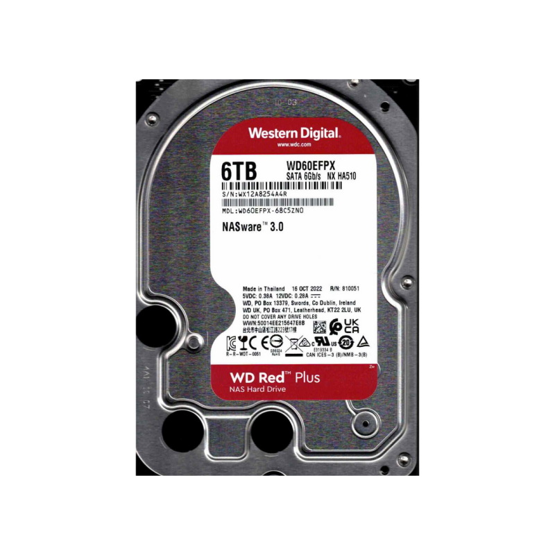 HDD 6.0TB Western Digital Red Plus WD60EFPX