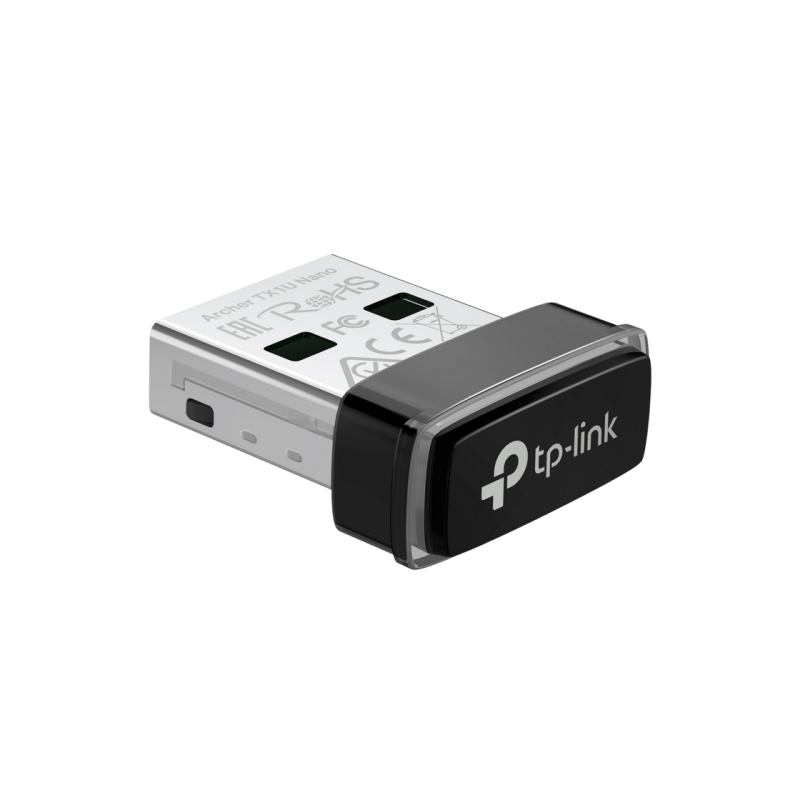 USB2.0 Nano Wi-Fi 6 Dual Band LAN Adapter TP-LINK "Archer TX1U Nano", 287Mbps