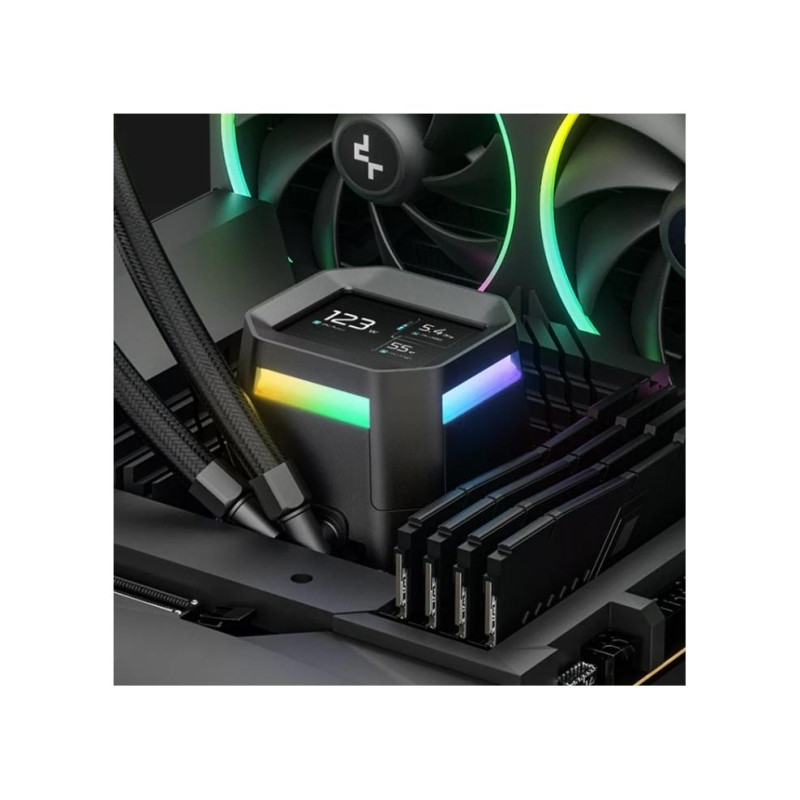 AIO Liquid Cooling Deepcool "LM360" (<38.71dBA, 600-2400RPM, 72.04CFM, 3x120mm, 340RPM, ARGB, 2.4"