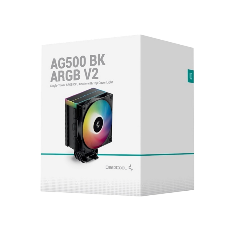 AC Deepcool "AG500 BK ARGB V2" (≤29.4dB, 300-1950RPM, 67.88 CFM, 120mm, ARGB, 240W, 5x6mm, 857g.) Black