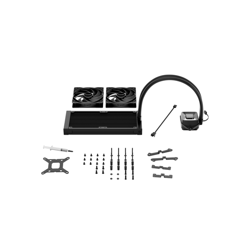 Система жидкостного охлаждения "все в одном" — тишина! "Pure Loop 3 240 мм" (15,4–35,2 дБ, 2 x 120 мм, ШИМ, 2100 об/мин, 59,6 куб. футов в минуту, насос:
