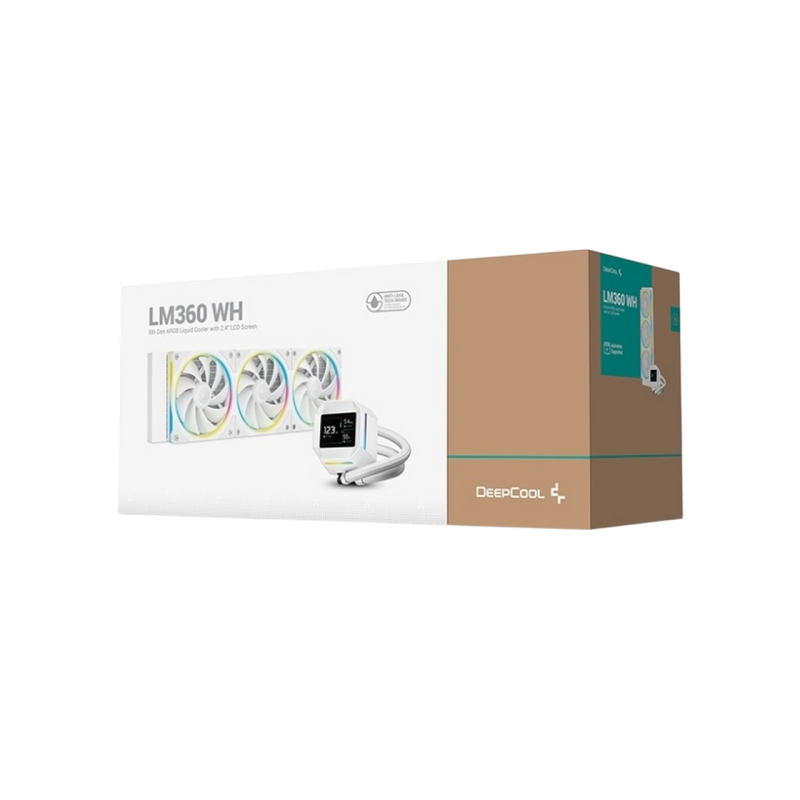 AIO Liquid Cooling Deepcool "LM360" (<38.71dBA, 600-2400RPM, 72.04CFM, 3x120mm, 340RPM, ARGB, 2.4"