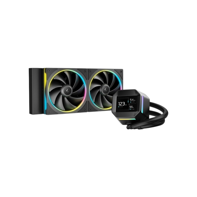 AIO Liquid Cooling Deepcool "LM240" (<38.71dBA, 600-2400RPM, 66.32CFM, 2x120mm, 2400 RPM, ARGB, 2.4&