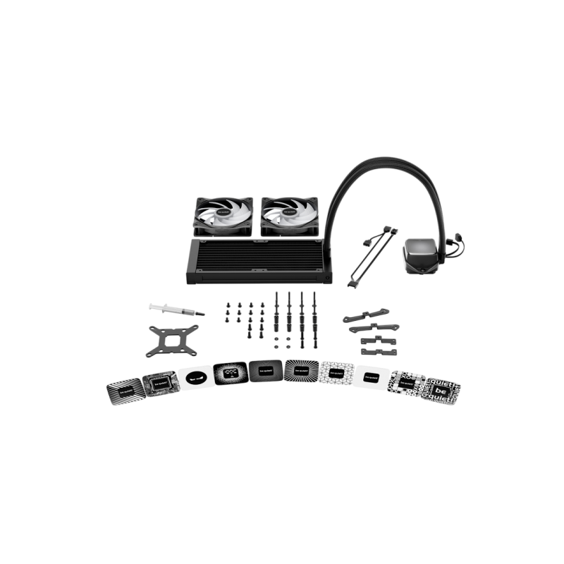 Система жидкостного охлаждения "все в одном" Be quiet! "Pure Loop 3 LX 240 мм" (15,4-35,2 дБ, 2 x 120 мм, ШИМ, 2100 об/мин, 61,8 куб. фут/мин, насос)