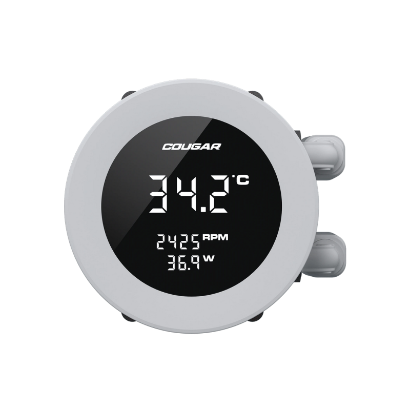 AIO Liquid Cooling Cougar "Poseidon Vistek ARGB 360" (≤38 dB(A), 78.2 CFM,2x120mm,ARGB,2240g) Black