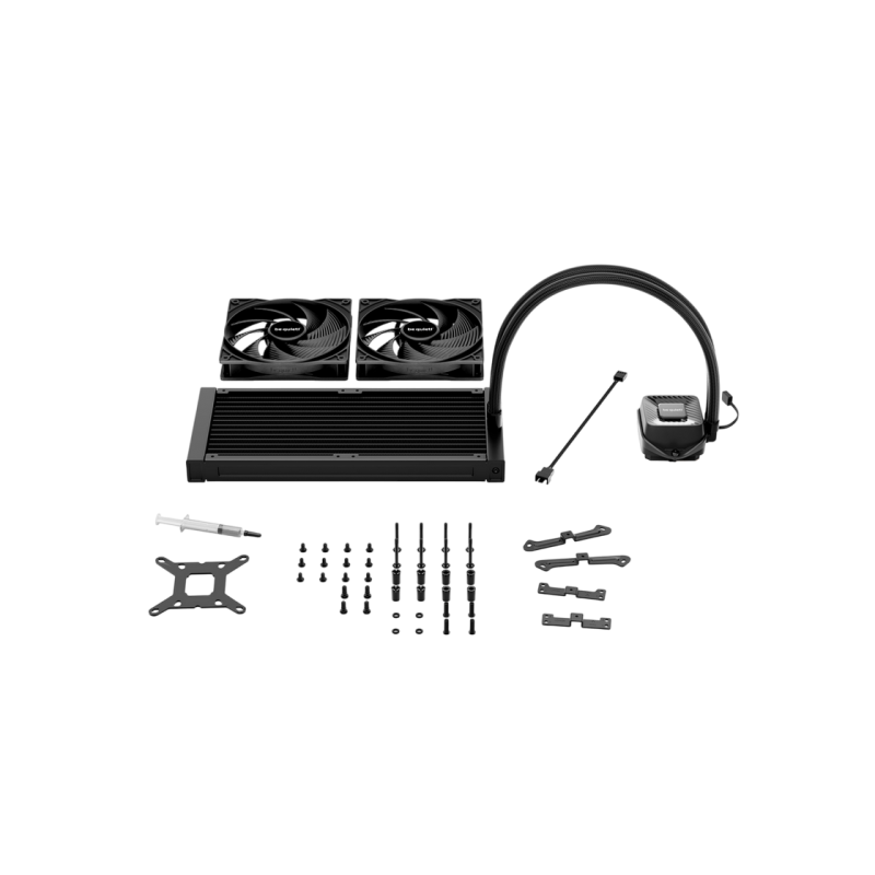 Система жидкостного охлаждения "все в одном" Be quiet! "Pure Loop 3 280 мм" (15,4-36,6 дБ, 2 x 140 мм, ШИМ, 1800 об/мин, 72,2 куб. фут/мин, насос: