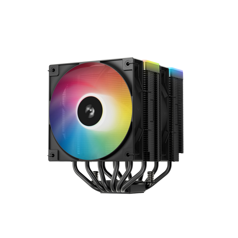 AC Deepcool "AG620 BK ARGB V2" (≤29.4 dB, 300-1950RPM, 67.88 CFM, 2x120mm, ARGB, 6x6mm, 1330g