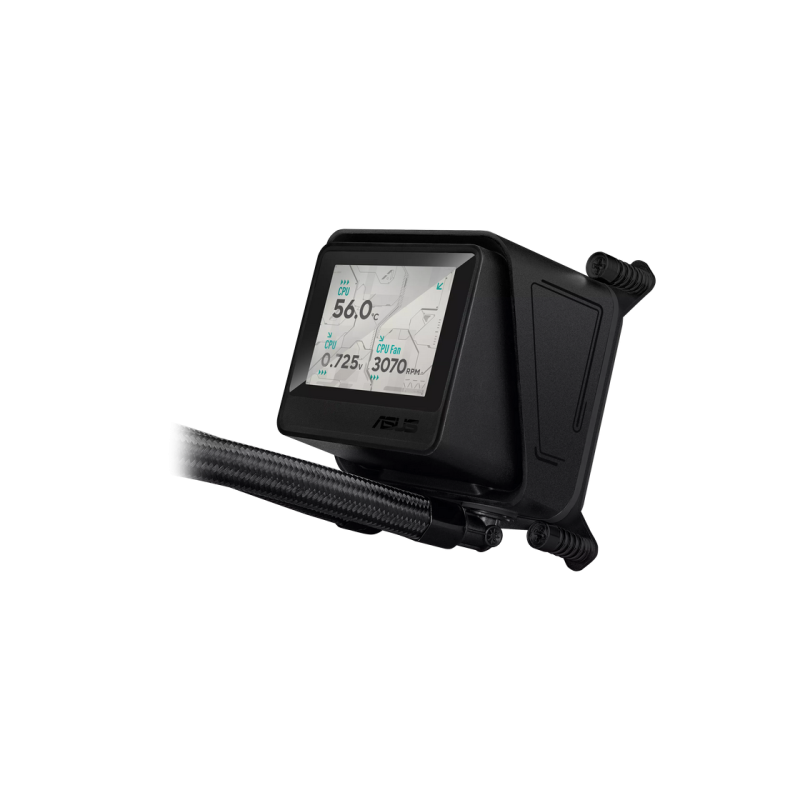 AIO Liquid Cooling Asus "MAX GAMING LC 360 ARGB LCD" (<35,5dBA, 3x120mm, ARGB, 0-2500RPM, 70,88CFM