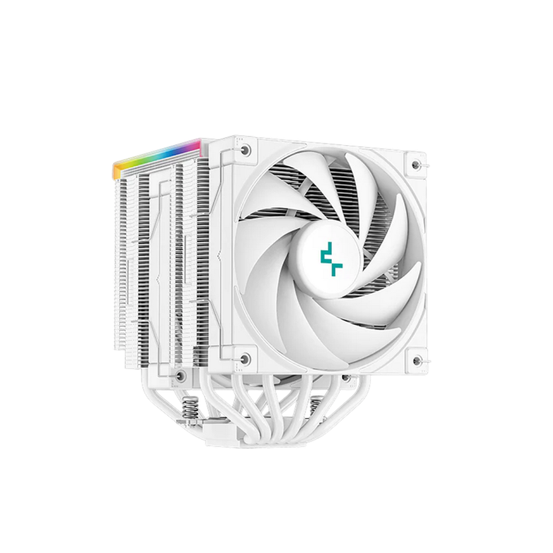 AC Deepcool "AK620 DIGITAL WH" (≤28 dB, 500-1850RPM, 68.99 CFM, 2x120mm, ARGB, 260W, 6x6mm, Display, 
