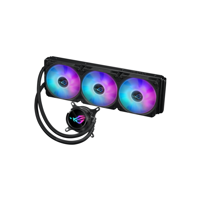 AIO Liquid Cooling Asus "ROG STRIX LC III 360 ARGB" (<36dBA, 3x120mm, ARGB, 800-2200RPM, 70,38CFM