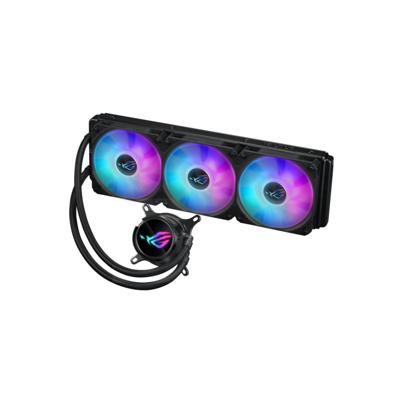 AIO Liquid Cooling Asus "ROG STRIX LC III 360 ARGB" (<36dBA, 3x120mm, ARGB, 800-2200RPM, 70,38CFM