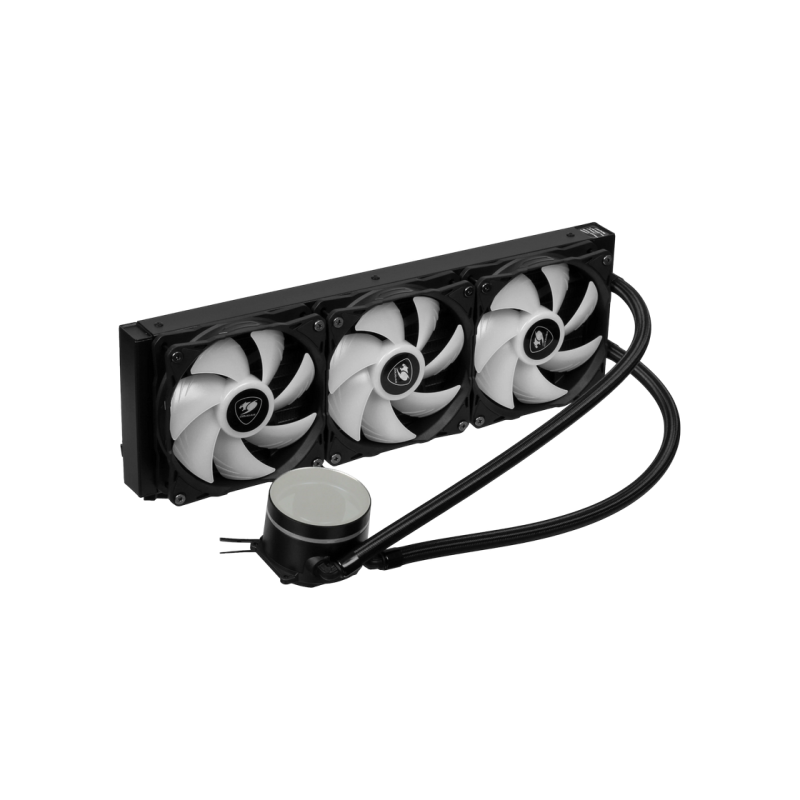 AIO Liquid Cooling Cougar "Poseidon Elite ARGB 360" (≤33.5 dB(A), 62.53 CFM,3x120mm,ARGB,2200g) Black