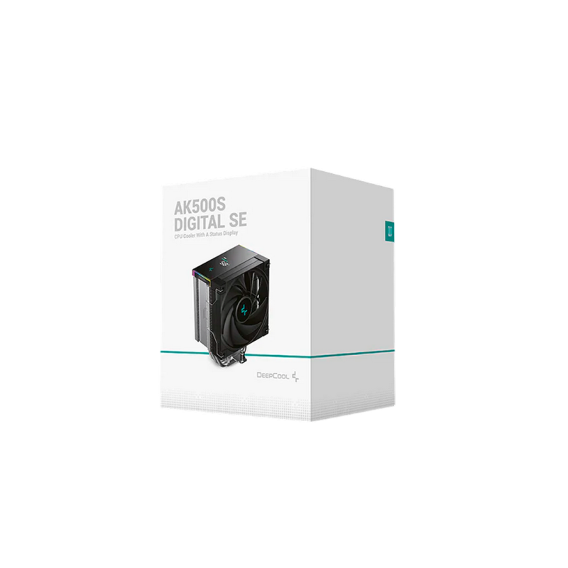 AC Deepcool "AK500S DIGITAL SE" (≤28dB, 500-1850RPM, 68.99 CFM, 120mm, ARGB, 5x6mm, Display, 904g.) Black