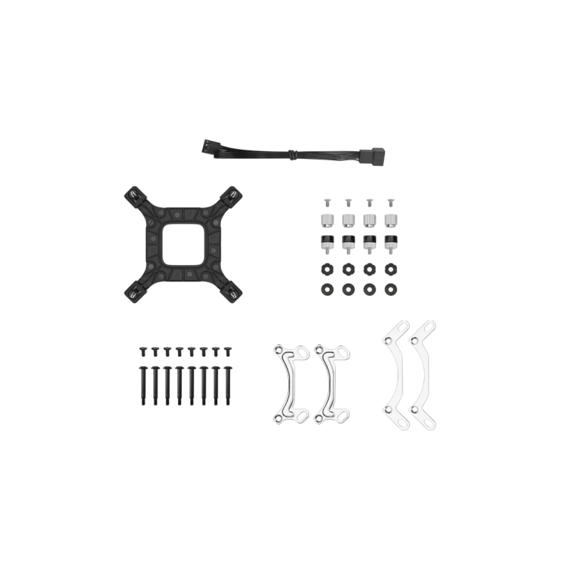 AIO Liquid Cooling Deepcool "LE240 V2 ZERO DARK" (<24.96dBA, 500-1600RPM, 48.34CFM, 2x120mm, 2500-3400