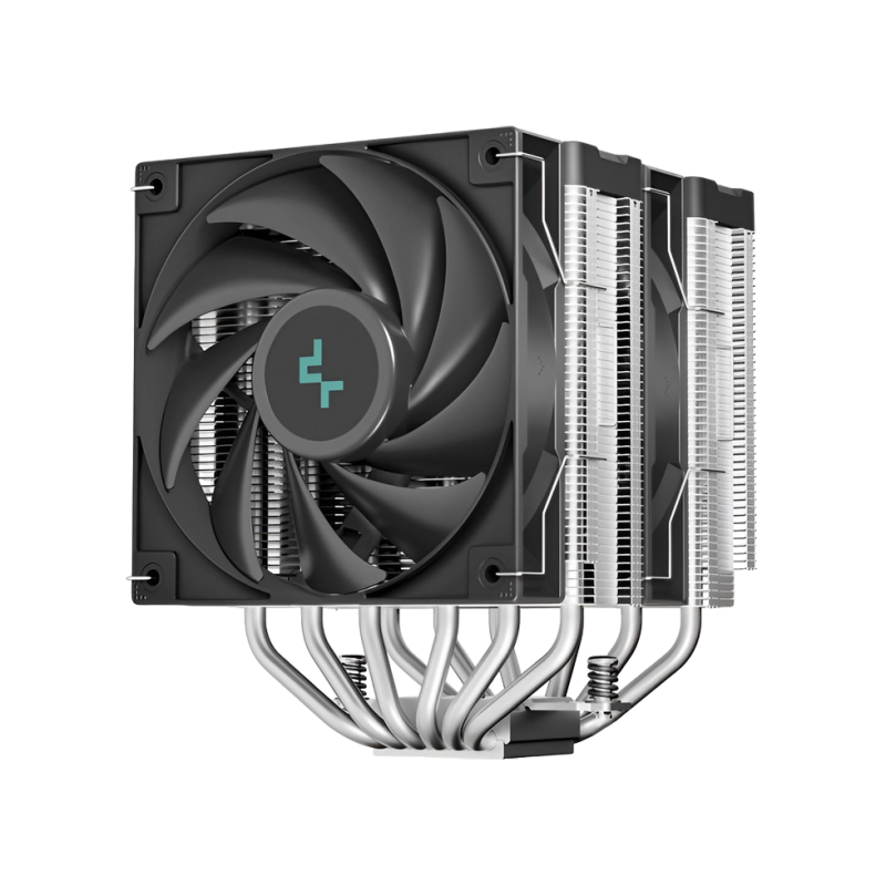 AC Deepcool "AG620 DIGITAL" (<29,4 дБА, 300-1950 об/мин, 67,88 куб. футов в минуту, 2x120 мм, ARGB, 260 Вт, 6x6 мм, дисплей, 1370 г)