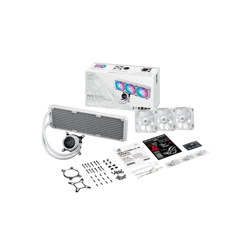 AIO Liquid Cooling Asus "ROG STRIX LC III 360 ARGB LCD WHT" (36.0dBA, 3x120mm, 800-2200RPM, 70.38CFM