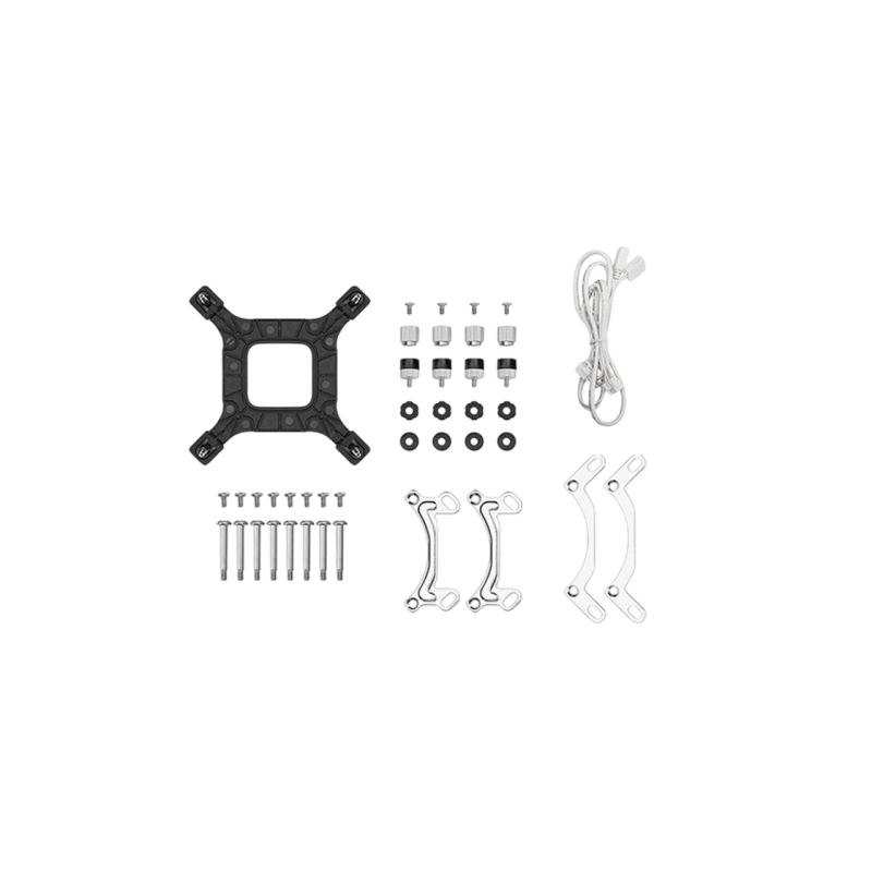 AIO Liquid Cooling Deepcool "LE240 PRO WH" (<36.07dBA, 400-2400RPM, 66.23CFM, 2x120mm, 2500-3400 RPM,