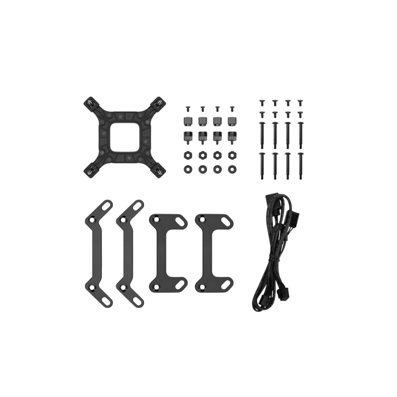 AIO Liquid Cooling Deepcool "LQ240" (<38.71dBA, 600-2400RPM, 72.04CFM, 2x120mm, 3400 RPM, ARGB, LED