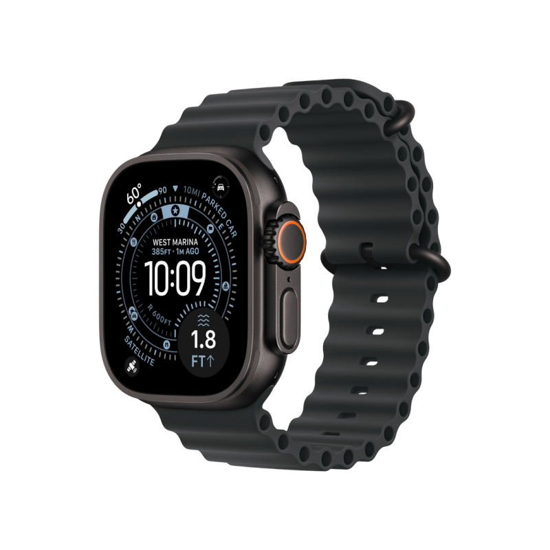 Apple Watch Ultra 3 GPS + Cellular, 49mm Black Titanium Case with Black Ocean Band, MF0J4