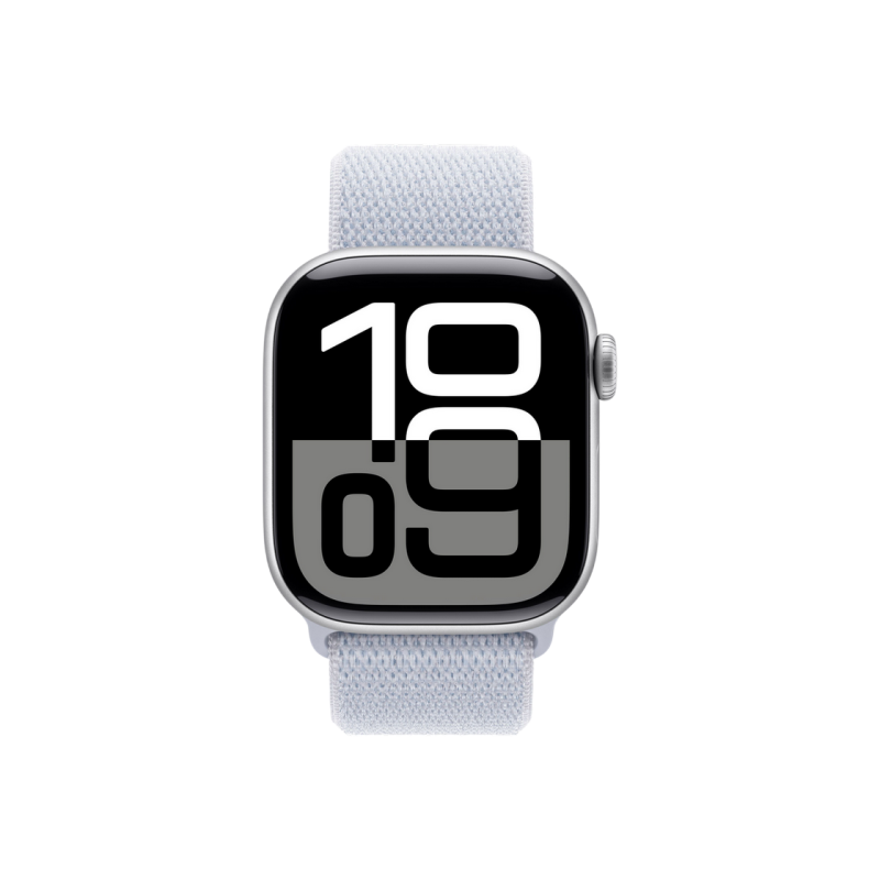 Умные часы Apple Watch Series 10 GPS, 42mm Silver, Aluminium Case with Blue Cloud Sport Loop, MWWD3