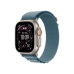 Apple Watch Ultra 3 GPS + Cellular, 49mm Natural Titanium Case with Light Blue Alpine Loop - Medium, MEWM4