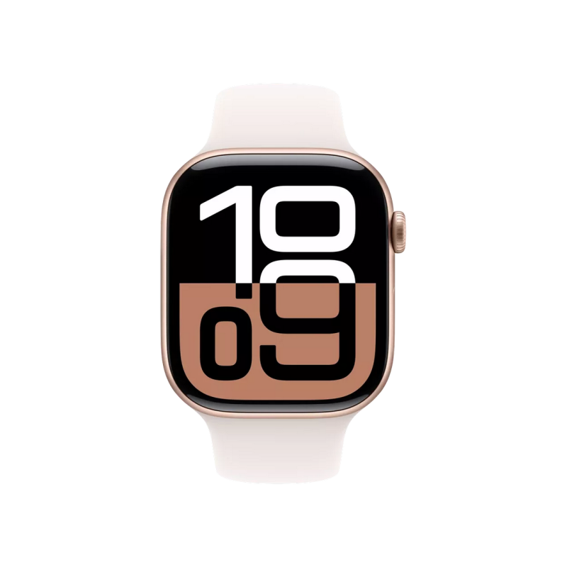 Умные часы Apple Watch Series 10 GPS, 46mm Rose Gold, Aluminium Case with Light Blush Sport Band - M/L, MWWU3