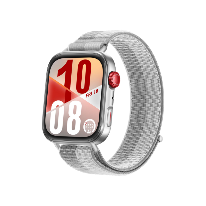 Huawei Watch Fit 4 Grey with Silver Woven Strap