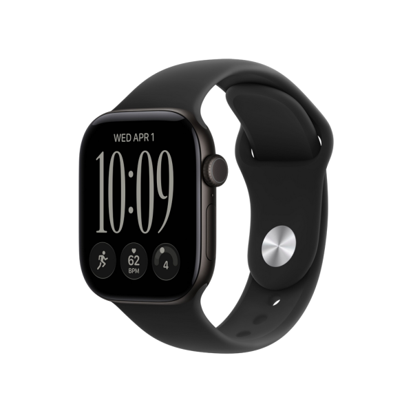 Apple Watch Series 12 GPS, 42mm Black Aluminium Case with Black Sport Band - M/L MJEC4