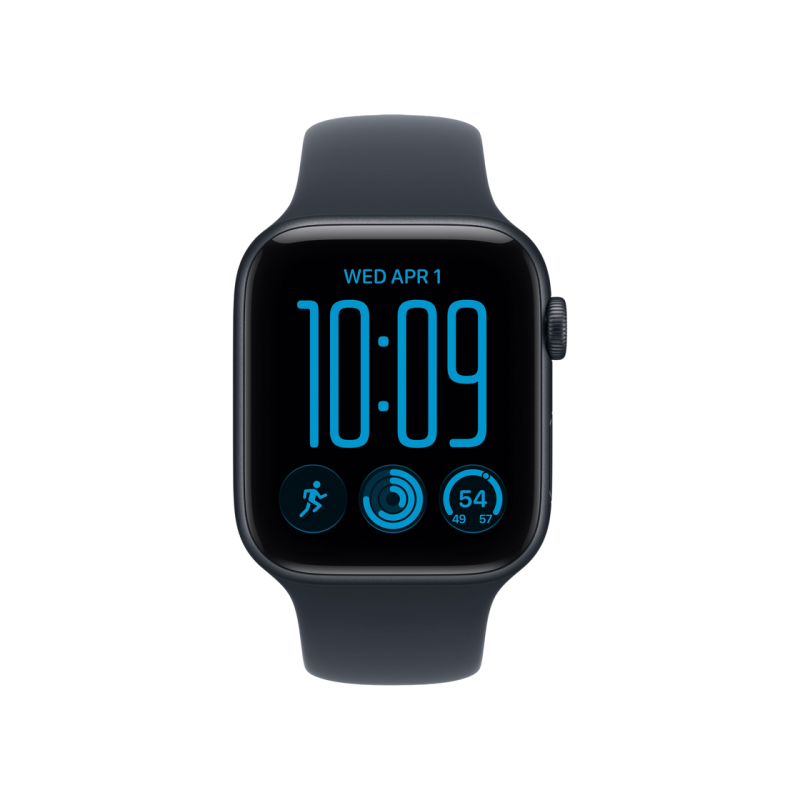 Apple Watch SE 3 44mm Aluminum Case with Navy Blue Sport Band - M/L MJL94 GPS, Midnight