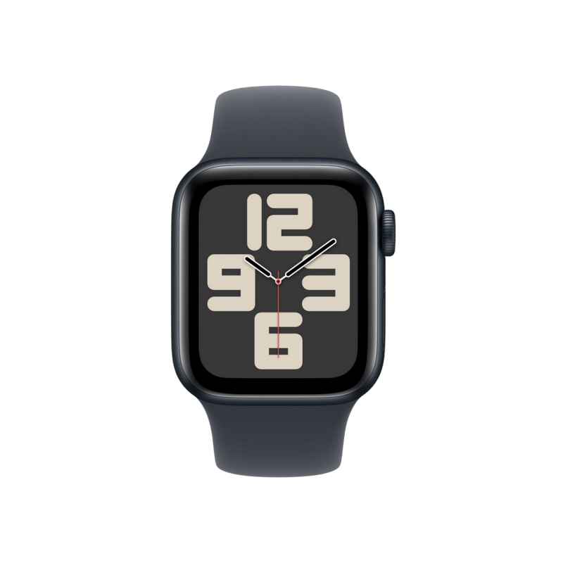 Apple Watch SE 2, корпус из алюминия, 40 мм, ремешок Midnight Sport — M/L, MXE93 GPS, полночь