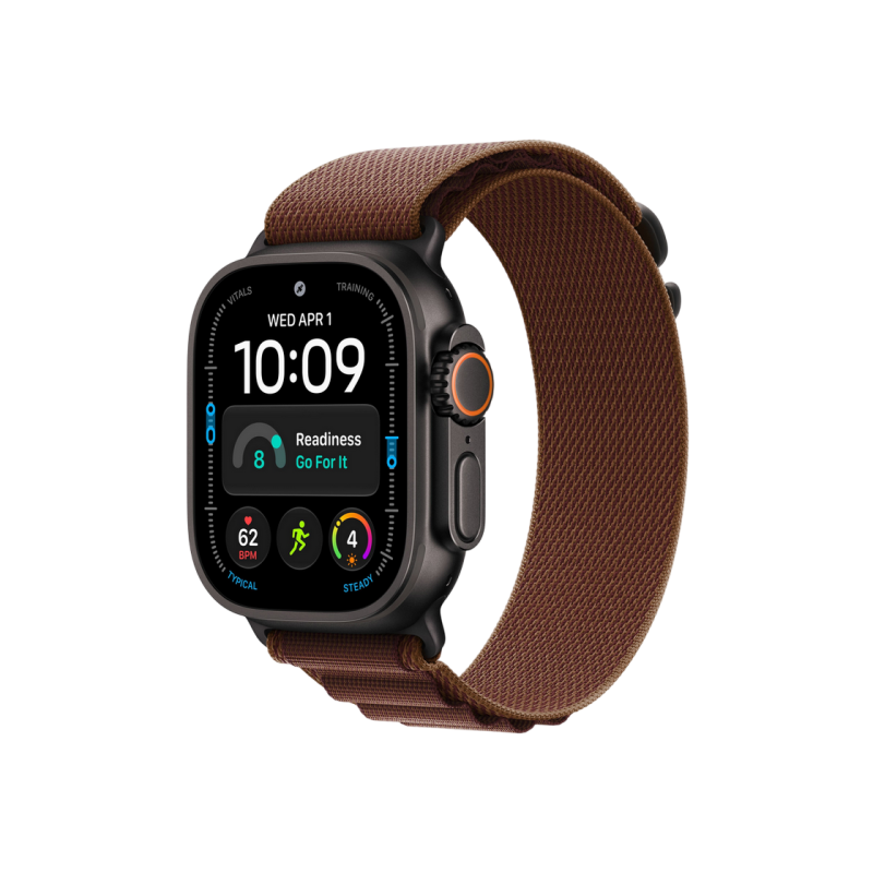 Apple Watch Ultra 4 GPS + Cellular, 49mm Black Titanium Case with Burgundy Alpine Loop - M MJC14
