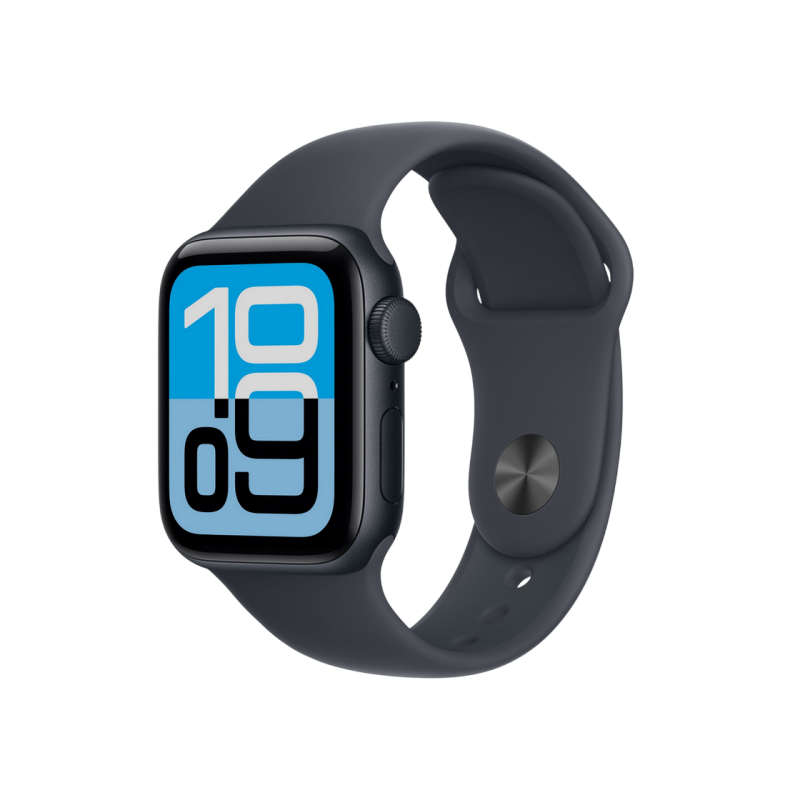 Apple Watch SE 3 40mm Aluminum Case with Midnight Sport Band - S/M, MEH94 GPS, Midnight