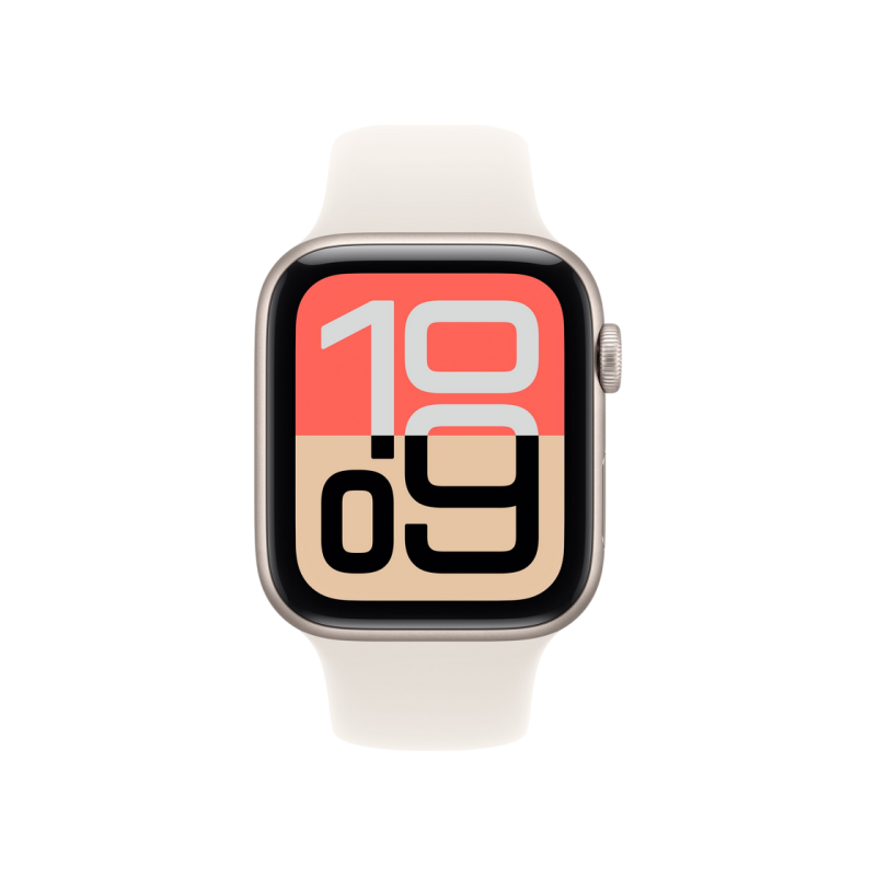 Apple Watch SE 3 44mm Aluminum Case with Starlight Sport Band - M/L MEHJ4 GPS, Starlight